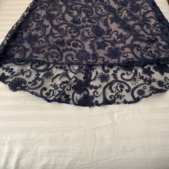 Evening elegant long dress Jade couture S4 navy and grey dress . Wore only once. - Picture 14 of 17